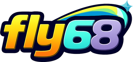 Logo fly68 nền tím thanh lịch